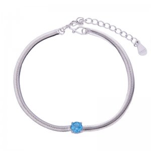 S925 Sterling Silver Gemstone Bracelet for Women Simple Stylish and Versatile Jewelry